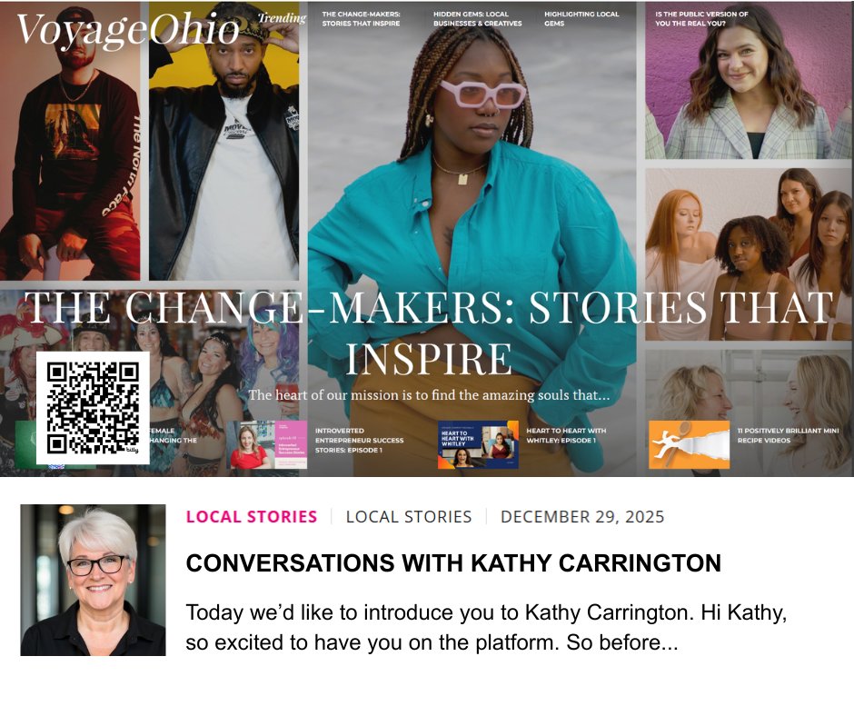 Kathy Carrington featured in Voyage Ohio's The Change-Makers: Stories That Inspire