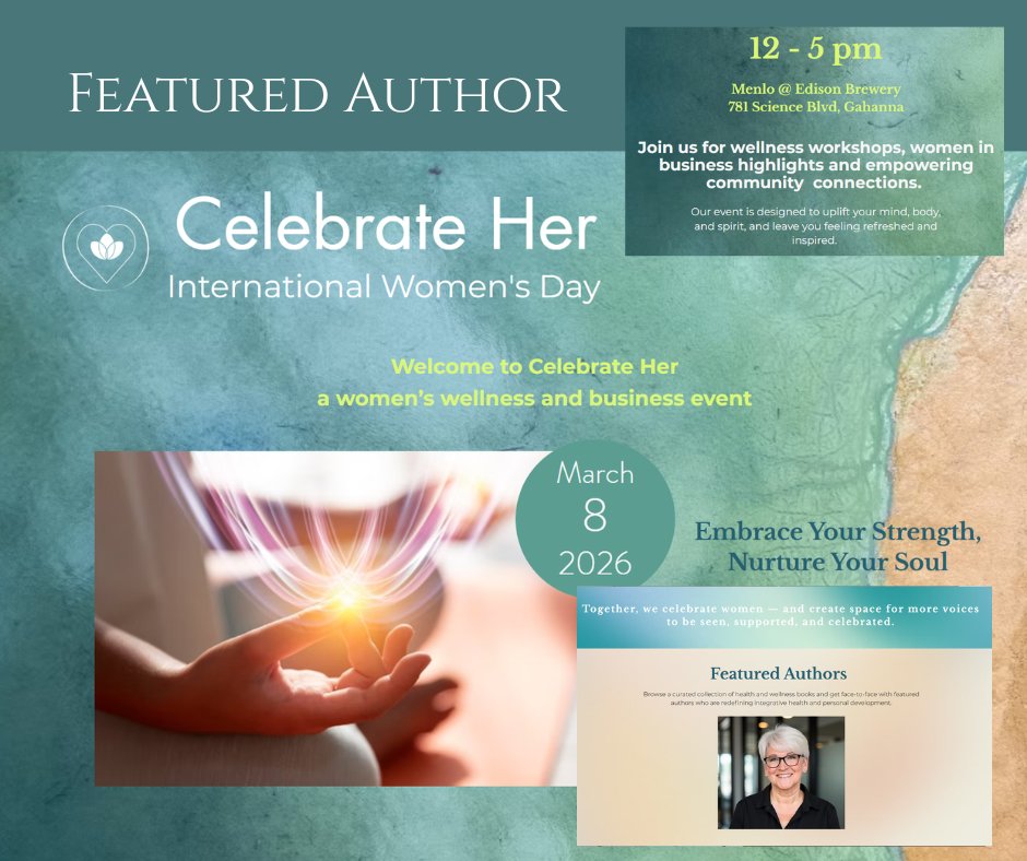 Kathy Carrington featured as an author at Celebrate Her International Women's Day event